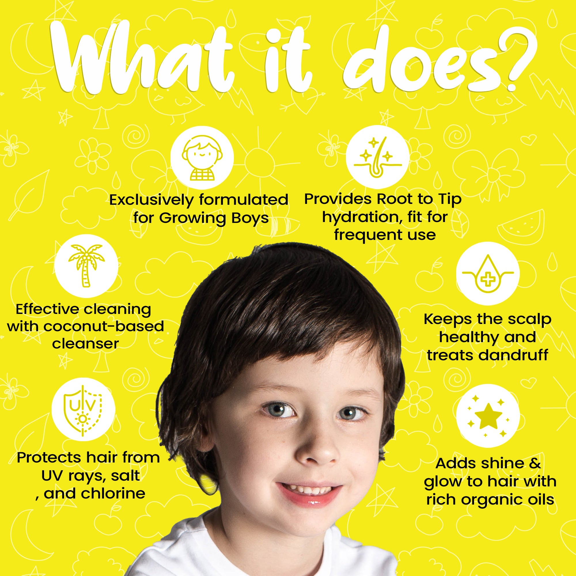 Nourishing Boys Shampoo with Organic Olive and Coconut Extract