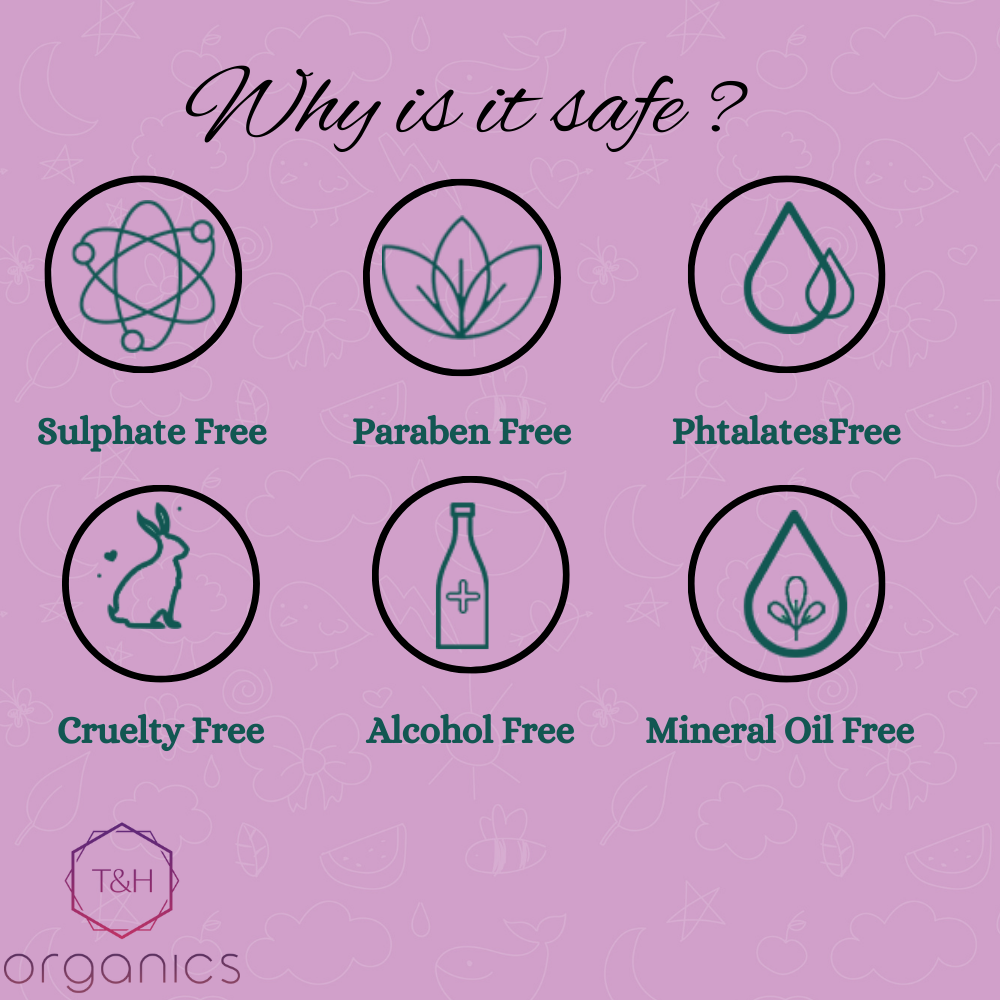 T&H Organics Nourishing Girls Shampoo with Organic Coconut and Rice Extracts, Dermatologically tested,200 gm