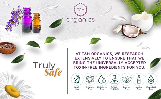 T&H Organics 100% Organic Cold Pressed Sweet Almond Oil | Certified Organic | For Anti hair fall , skin care and massage | 100 ml (Pack of 2)