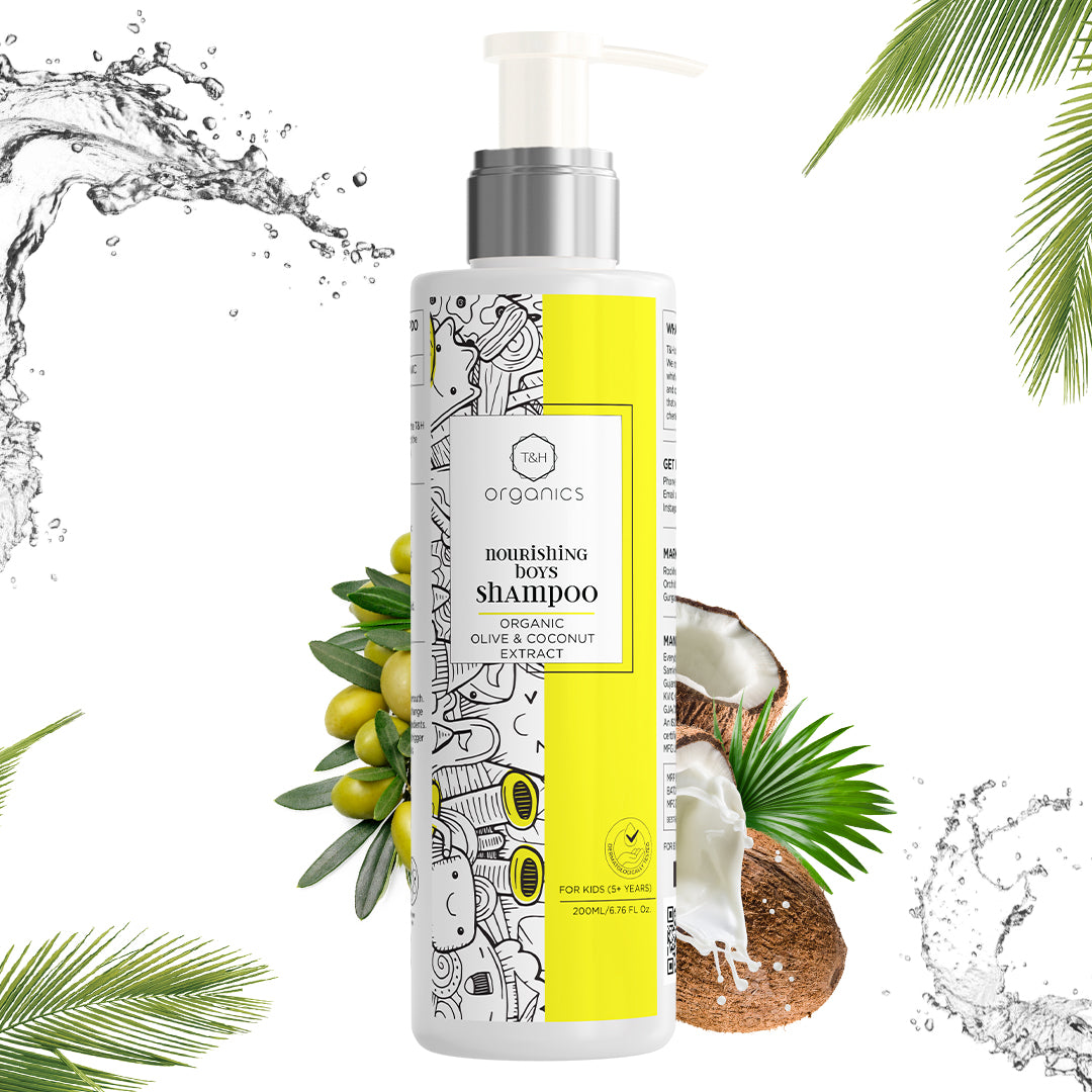 Nourishing Boys Shampoo with Organic Olive and Coconut Extract